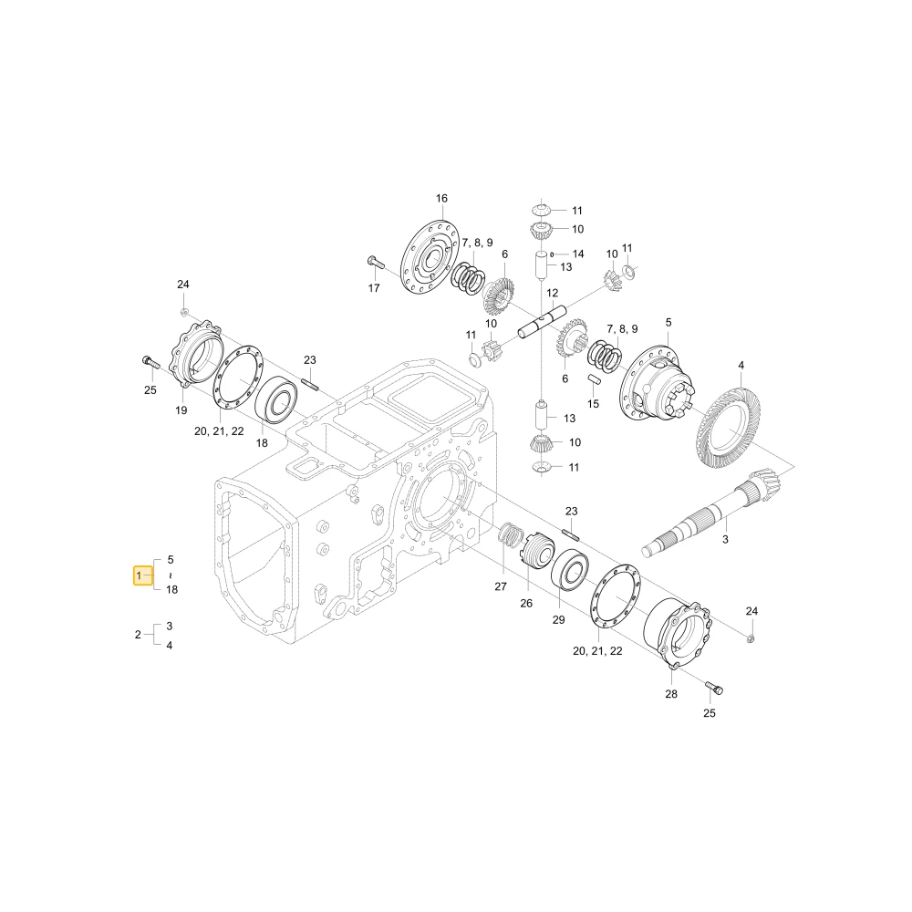 Tylne urządzenie mechanizmu różnicowego KIOTI T4850-26104