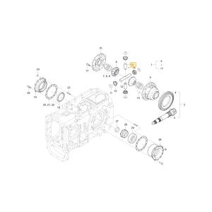 Wał zębnika mechanizmu różnicowego 2 KIOTI T4850-26241