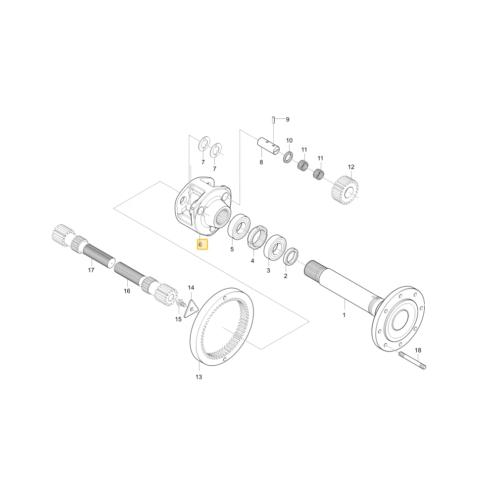 Podpora koła zębatego planetarnego KIOTI T4850-26361