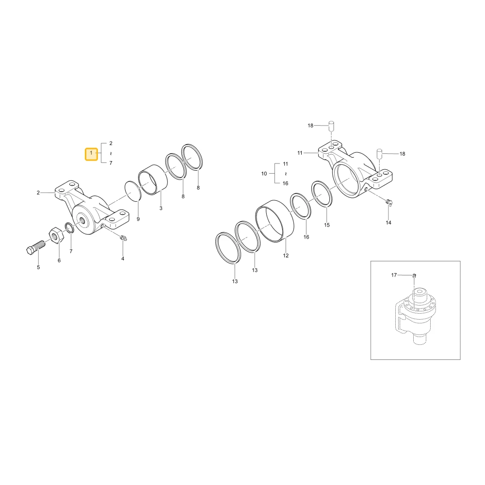 Wspornik przedniej osi KIOTI T4850-41802