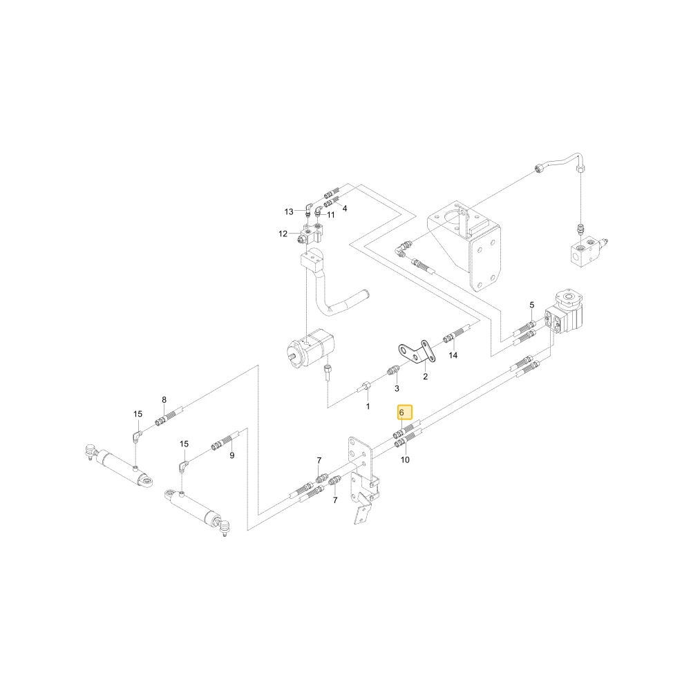 Wąż kierowniczy L KIOTI T4850-45324