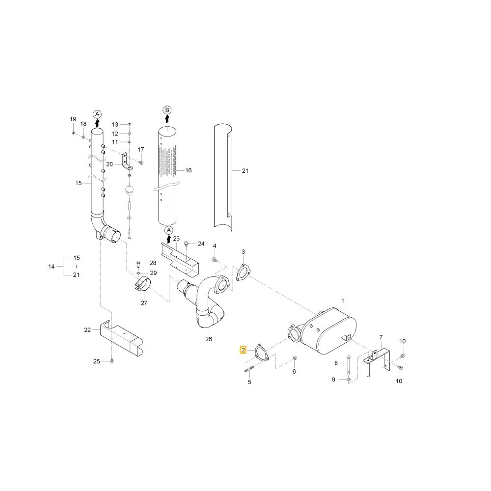 Uszczelka tłumika KIOTI T4876-12502