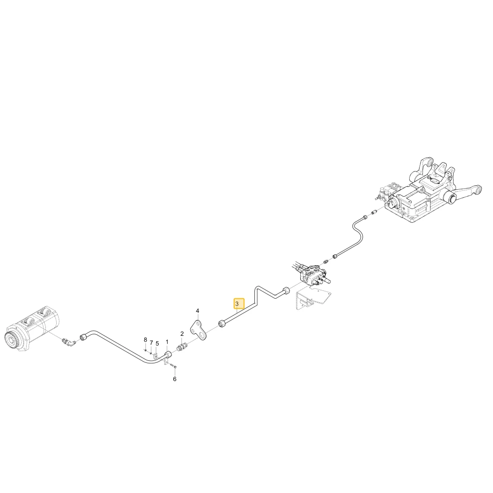 Rurka hydrauliczna L4 KIOTI T4876-45612