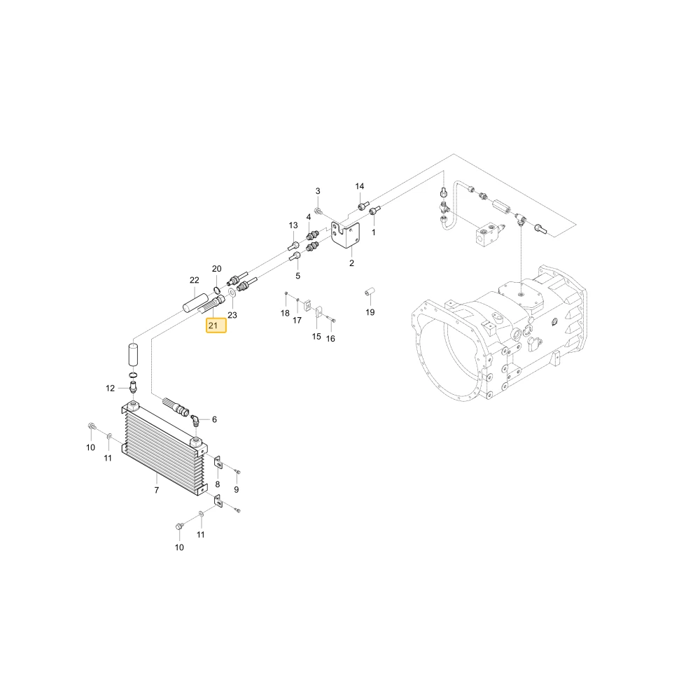 Wąż hydrauliczny chłodzenia KIOTI T4876-47081