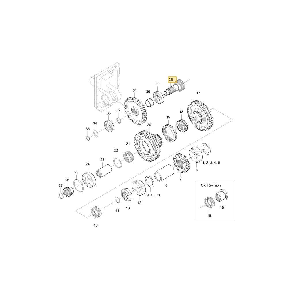 Wał koła zębatego 13 KIOTI T4880-23631