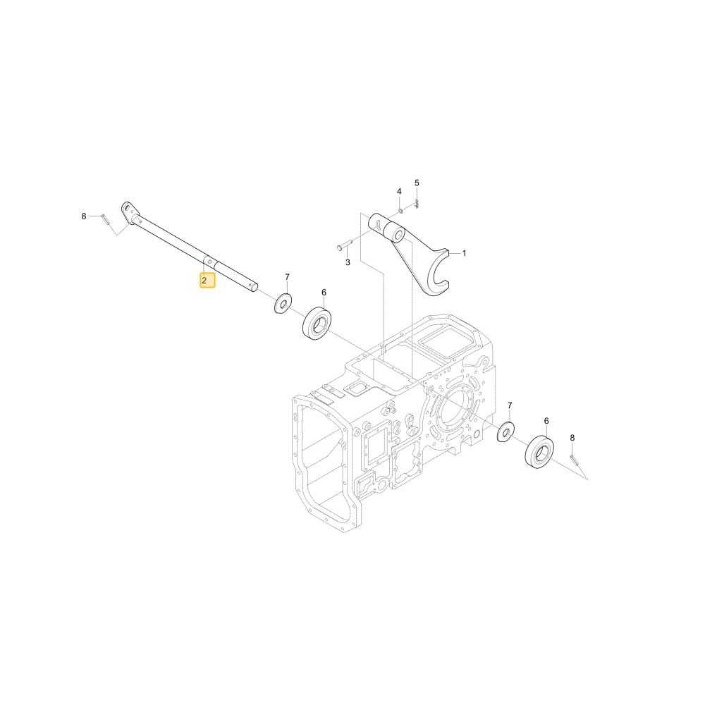 Drążek mechanizmu różnicowego widełek KIOTI T4880-26682
