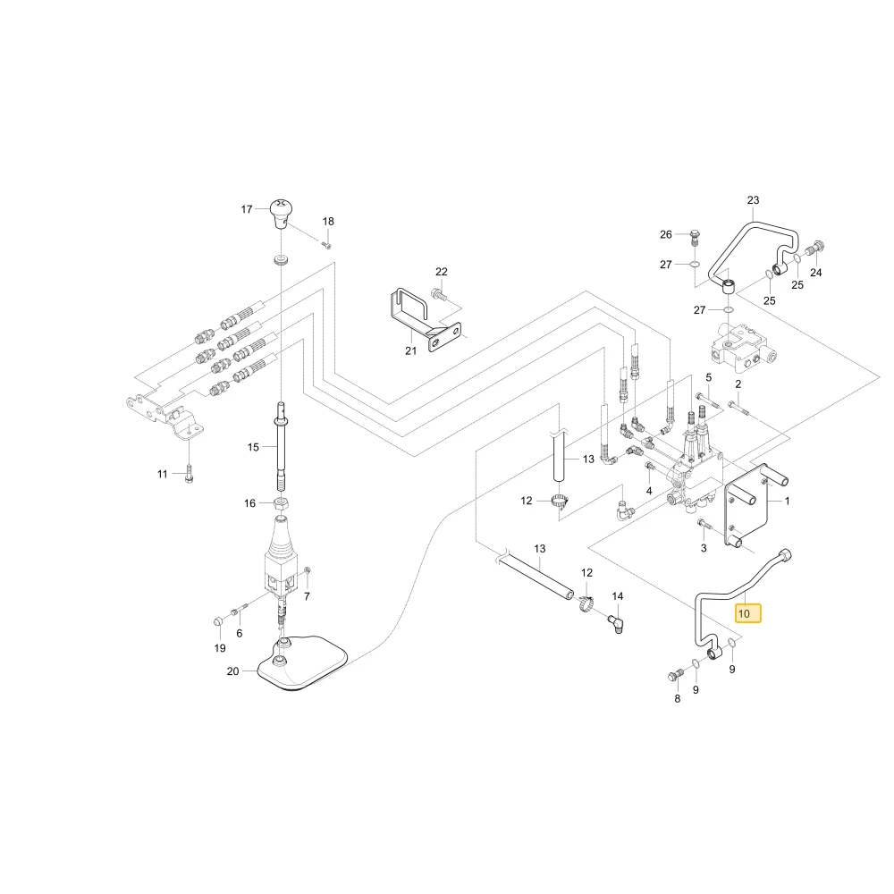 Rurka hydrauliczna 11 KIOTI T4880-47322