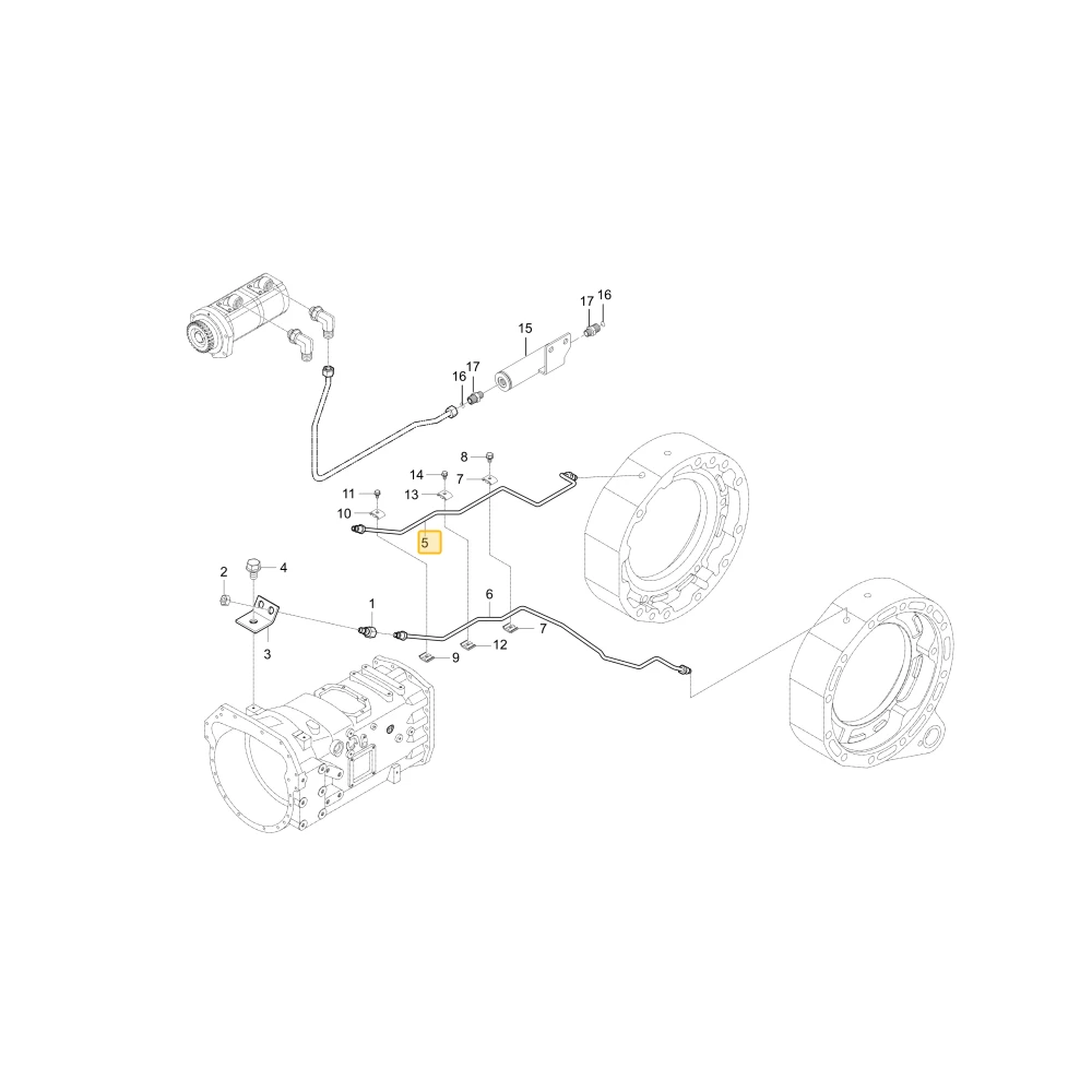 Rurka prawego hamulca KIOTI T4880-67341