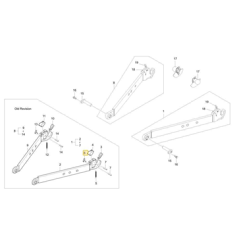 Dźwignia robocza 2 KIOTI T4880-93061