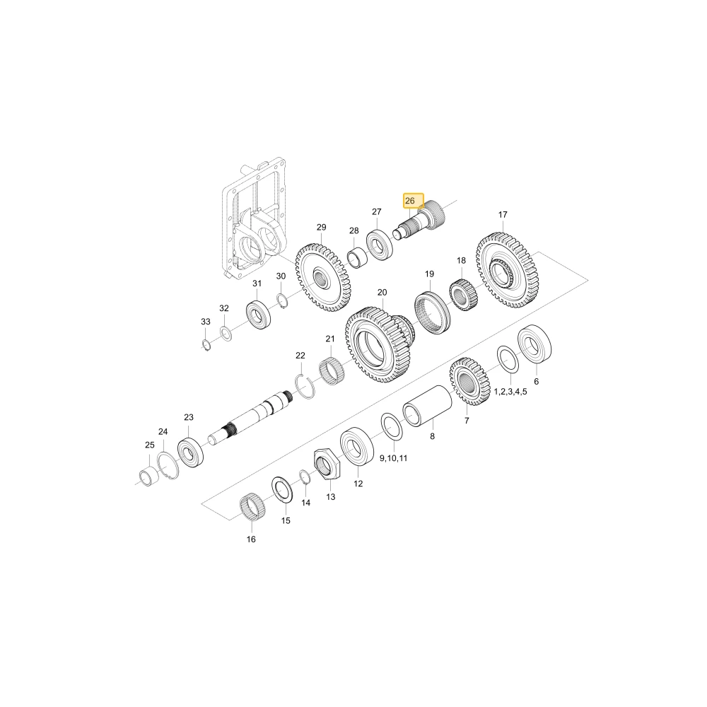 Wał koła zębatego 23 KIOTI T4920-23631
