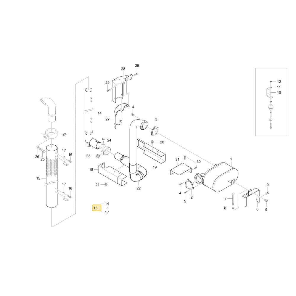 Rura tłumika KIOTI T4925-12411