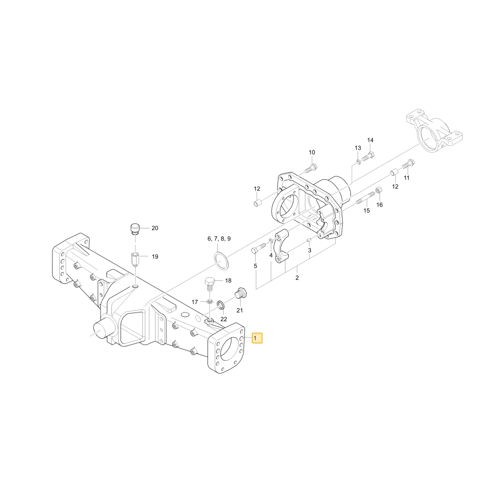 Podpora przedniej osi KIOTI T4930-42154