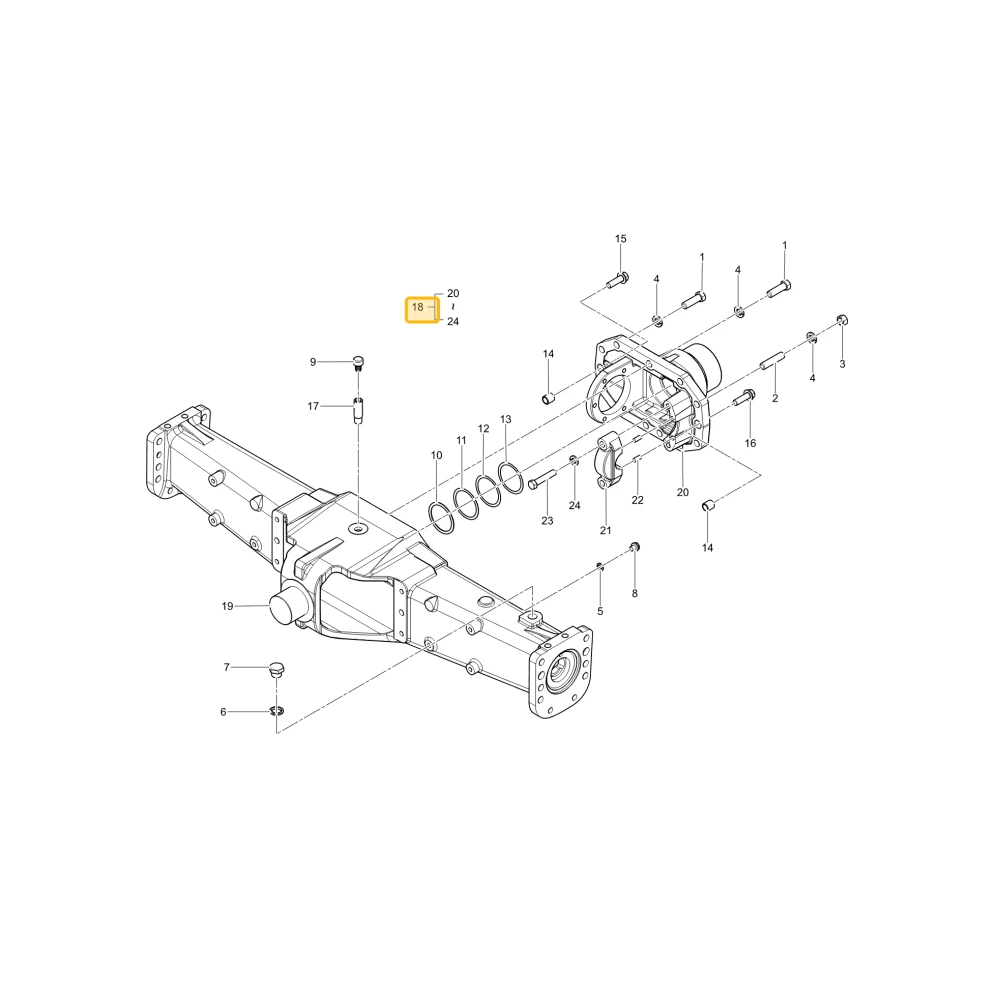 Obudowa przednego koła zębatego mechanizmu różnicowego KIOTI T4930-42304