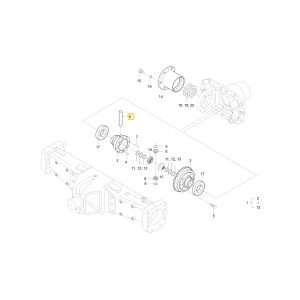 Wał zębnika mechanizmu różnicowego KIOTI T4930-43111