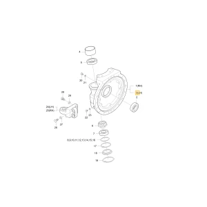 CASE, FRONT AXLE-LH KIOTI T4930-43637