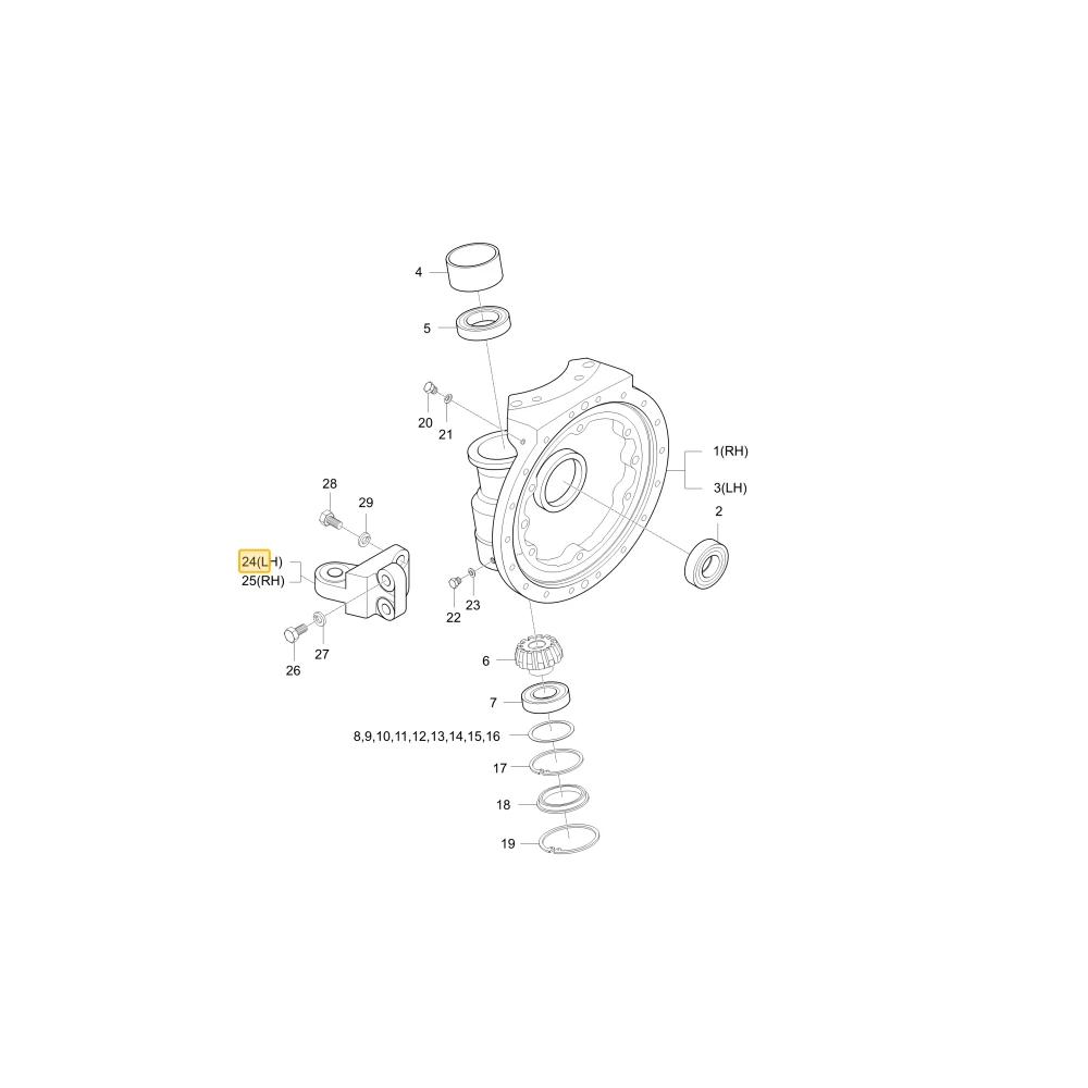 ARM, KNUCKLE-LH KIOTI T4930-43812