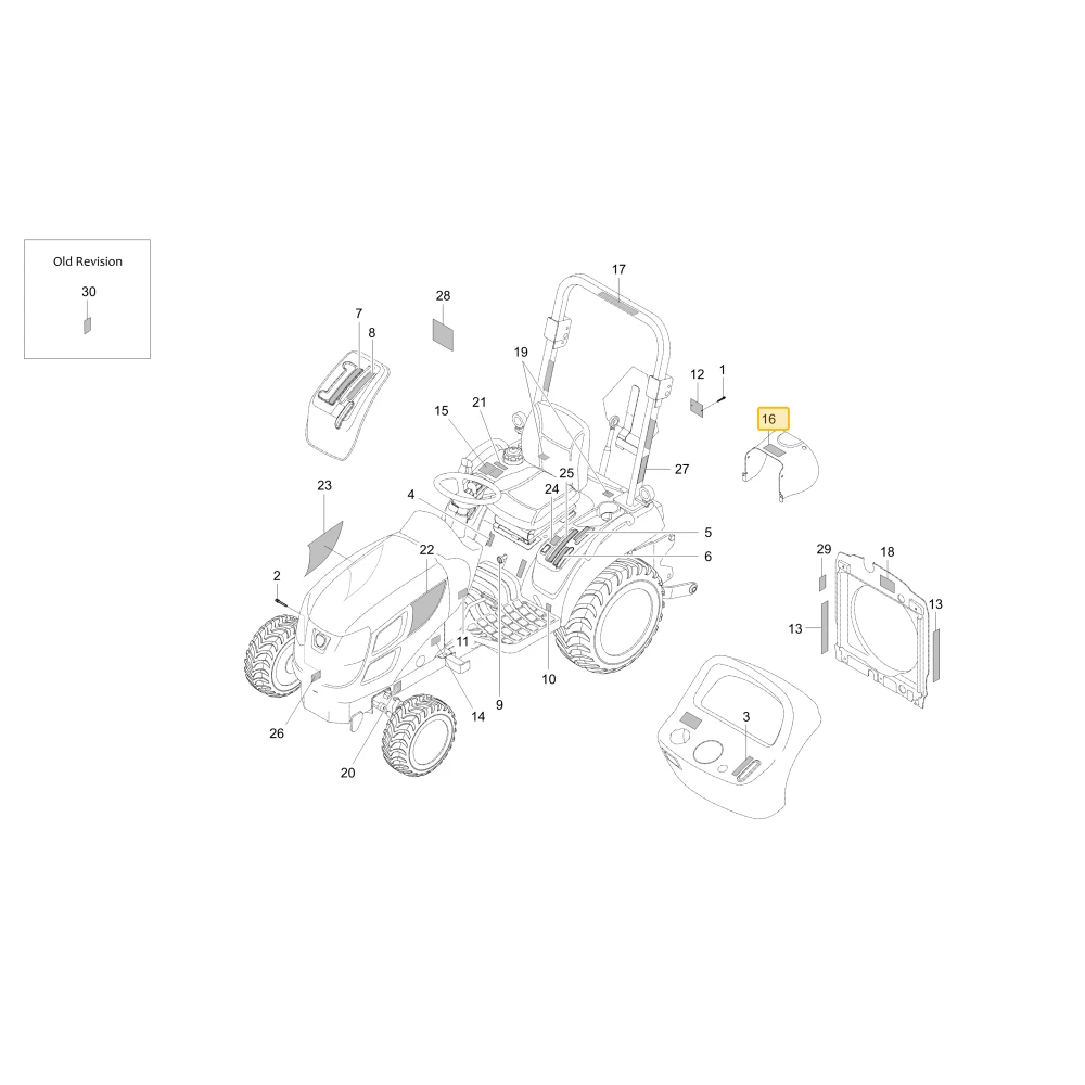 Naklejka ostrzegawcza WOM KIOTI T4930-52311