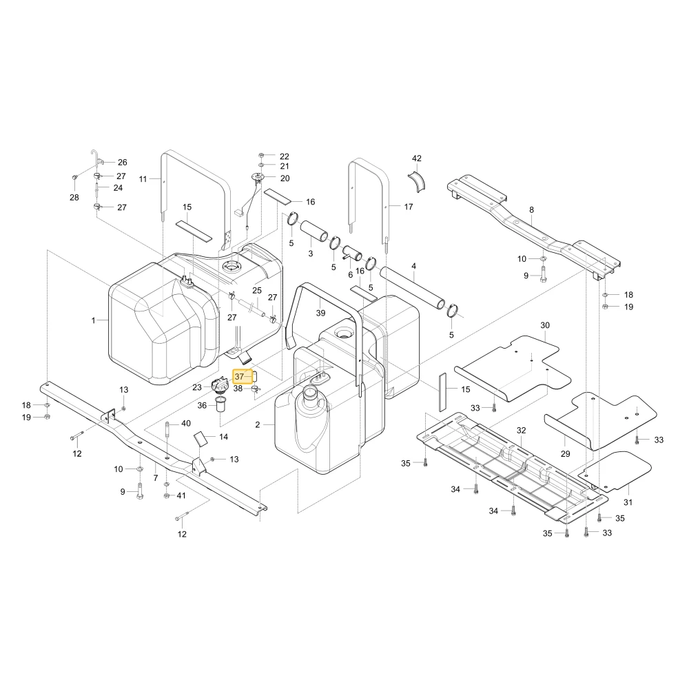 Zbiornik paliwowy korka KIOTI T4930-55251
