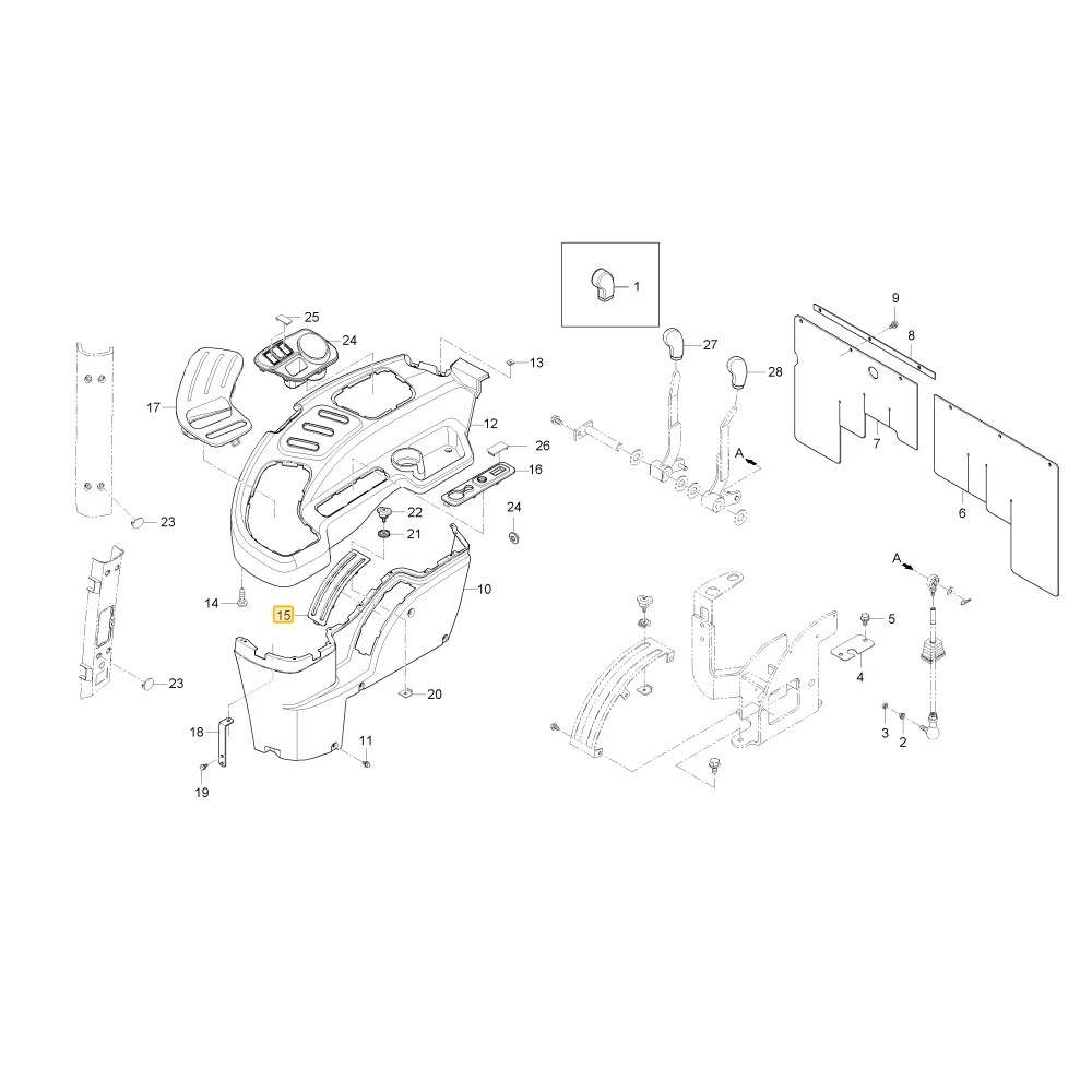 Pokrywa pozycji uciągu 1 KIOTI T4930-64232