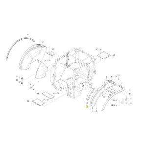 Wewnętrzny lewy błotnik Material KIOTI T4930-82212
