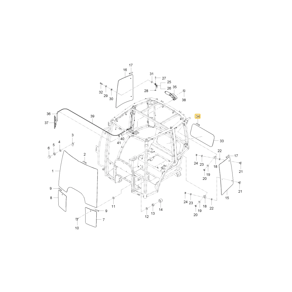 Uszczelka drzwi szyby KIOTI T4930-82541