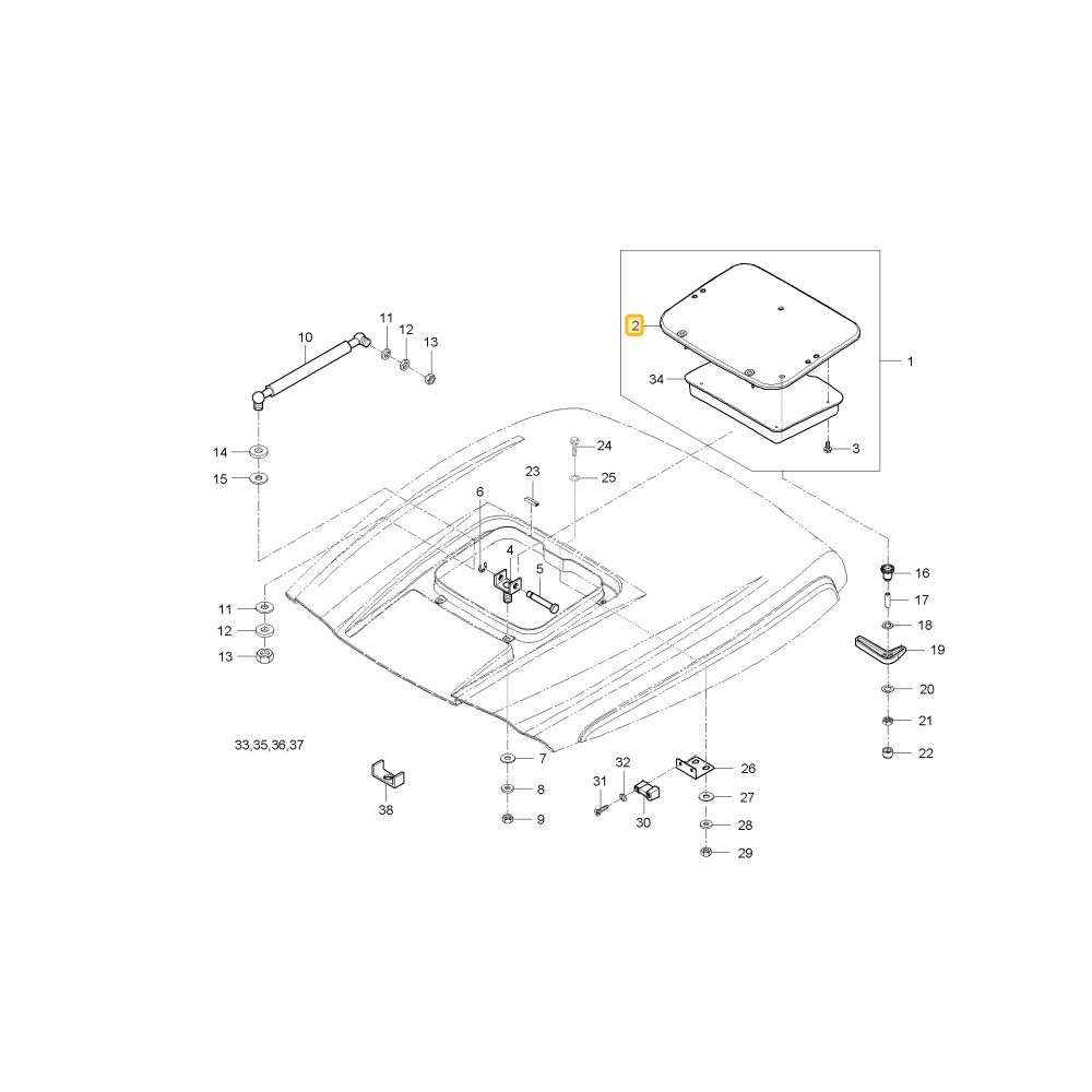 Osłona przeciwsłoneczna Ext KIOTI T4930-82981