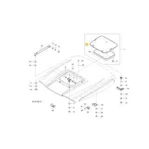 Osłona przeciwsłoneczna Ext KIOTI T4930-82981