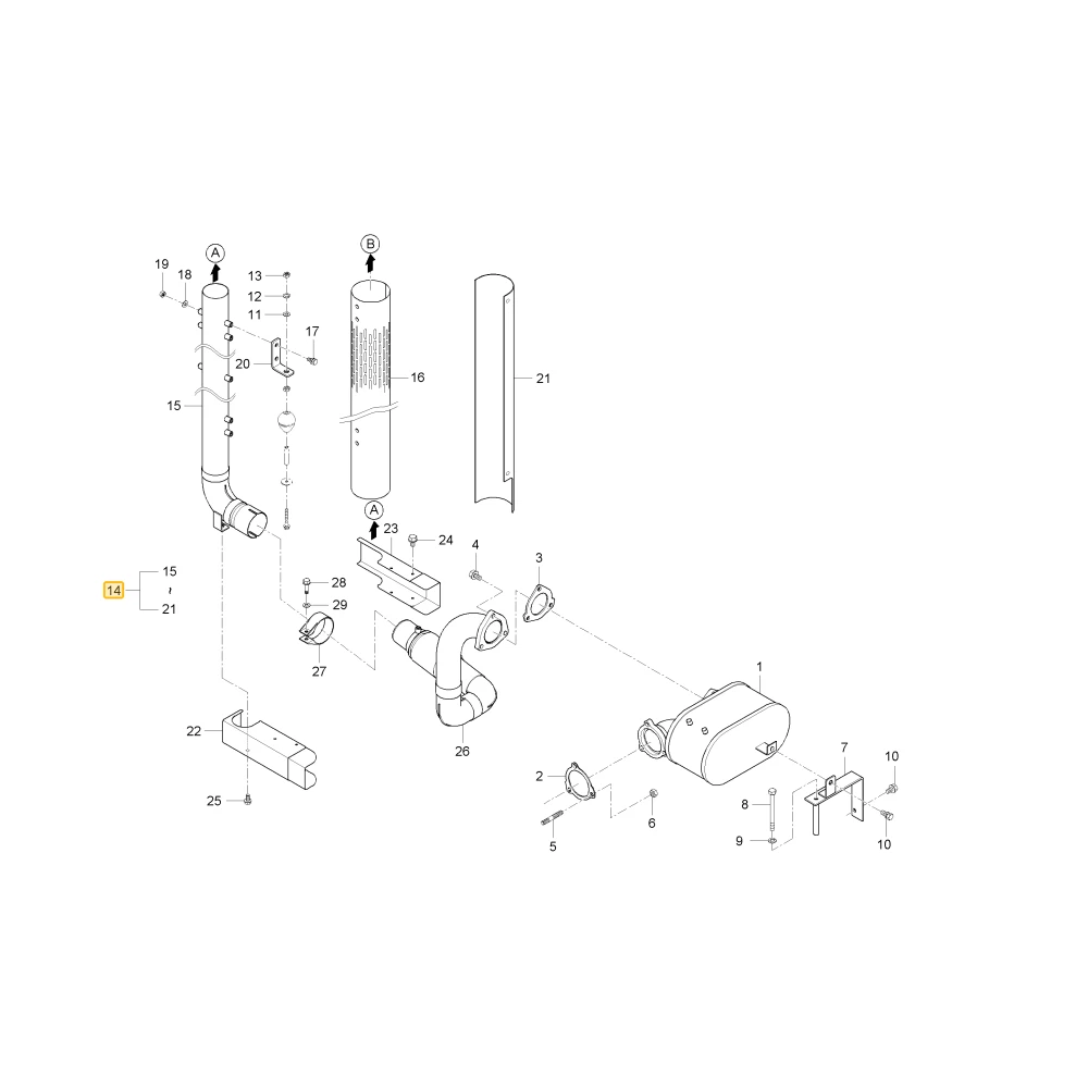 Rura tłumika KIOTI T4935-12711