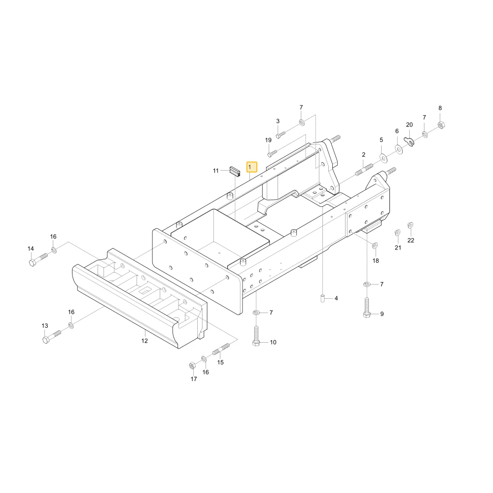 Rama przedniej osi KIOTI T4935-50011