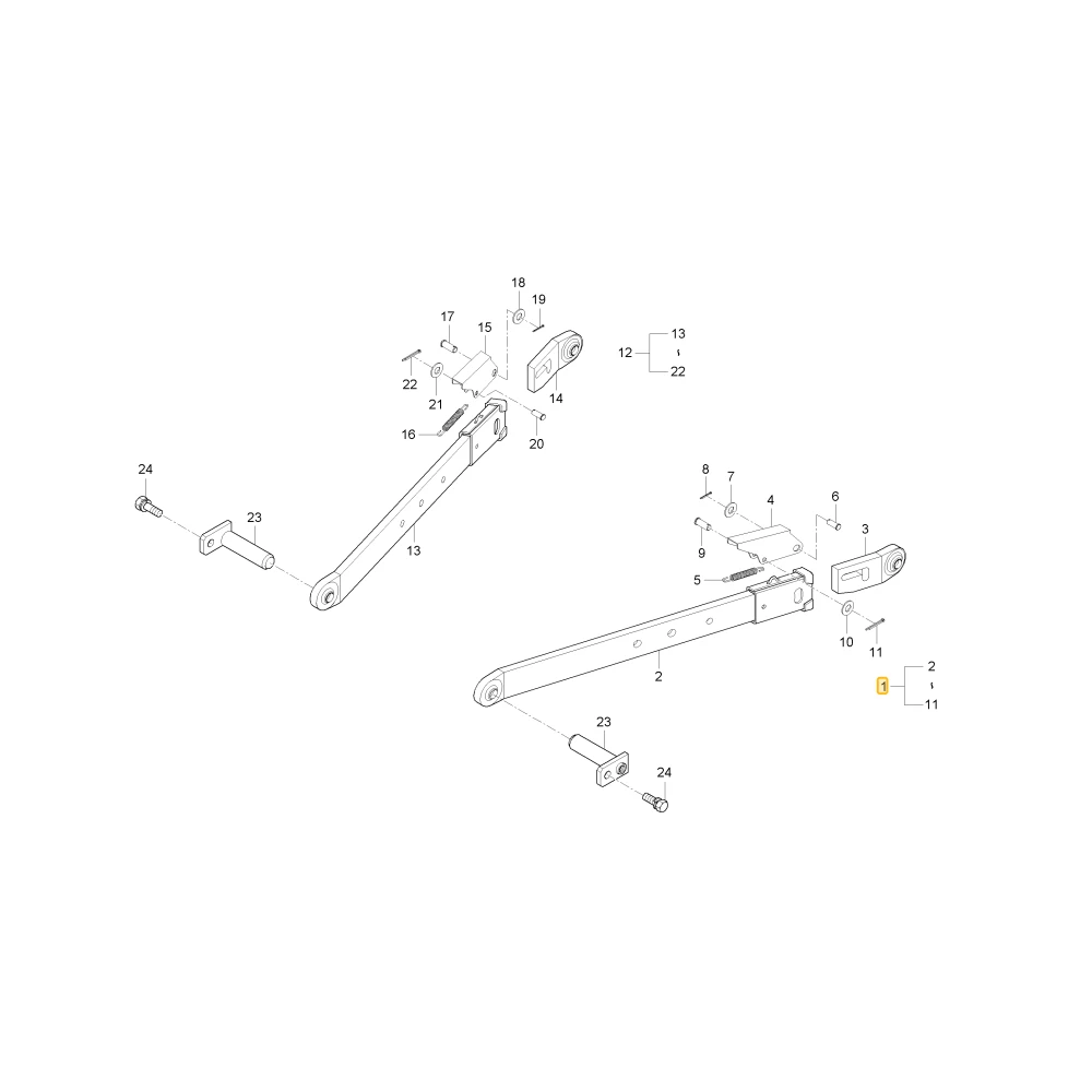 Dolny lewy łącznik KIOTI T4935-93012