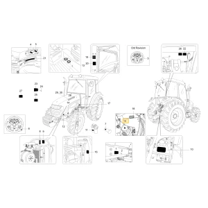 Naklejka hamulca postojowego ostrzegawcza KIOTI T4938-52321
