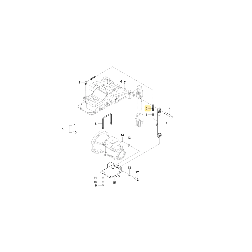 Wąż cylindra pomocniczego Ram KIOTI T4960-31091