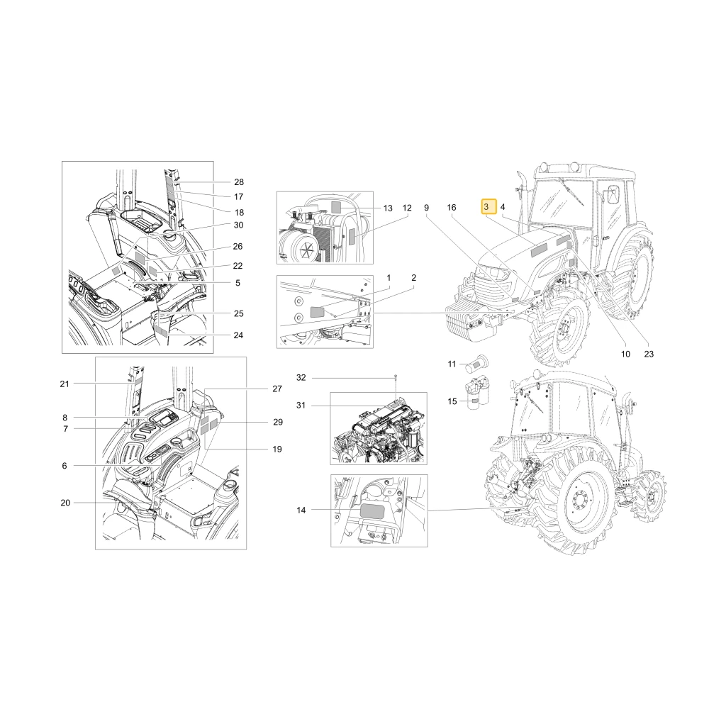 Naklejka modelu KIOTI T4967-53111