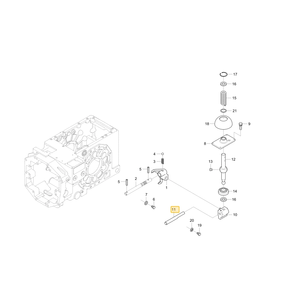 ROD, RANGE SHIFT KIOTI T5210-23272
