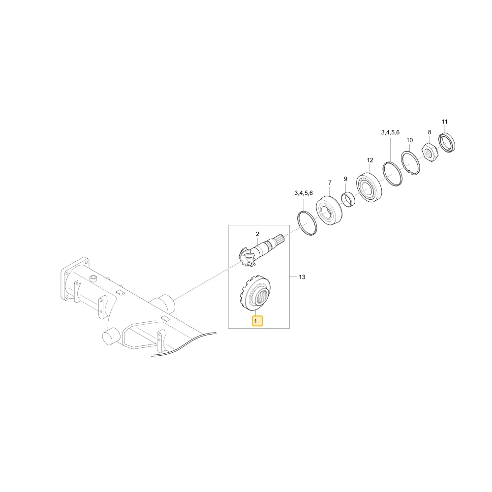 Koło zębate spiralne stożkowe 23 KIOTI T5210-42311