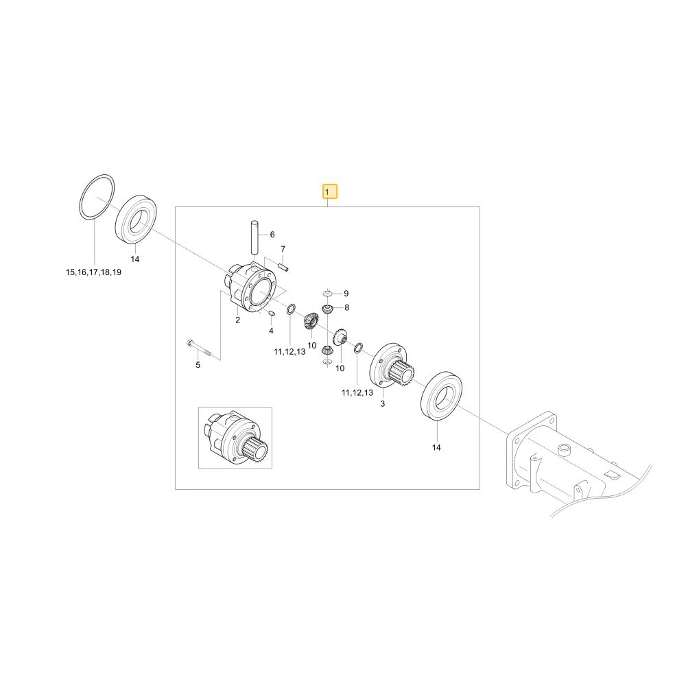 Urządzenie przednego mechanizmu różnicowego KIOTI T5210-43102