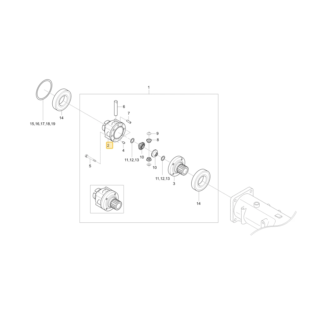 Obudowa przednego mechanizmu różnicowego KIOTI T5210-43121