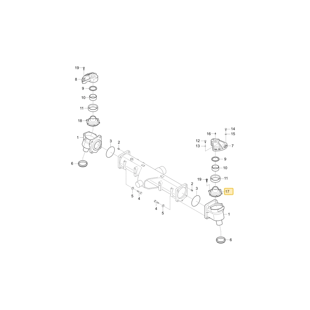 Uchwyt lewego łożyska KIOTI T5210-43323