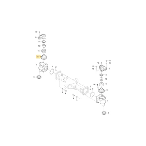 Uchwyt prawego łożyska KIOTI T5210-43334