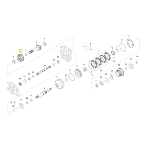 Koło zębate 27 34 KIOTI T5210-44613