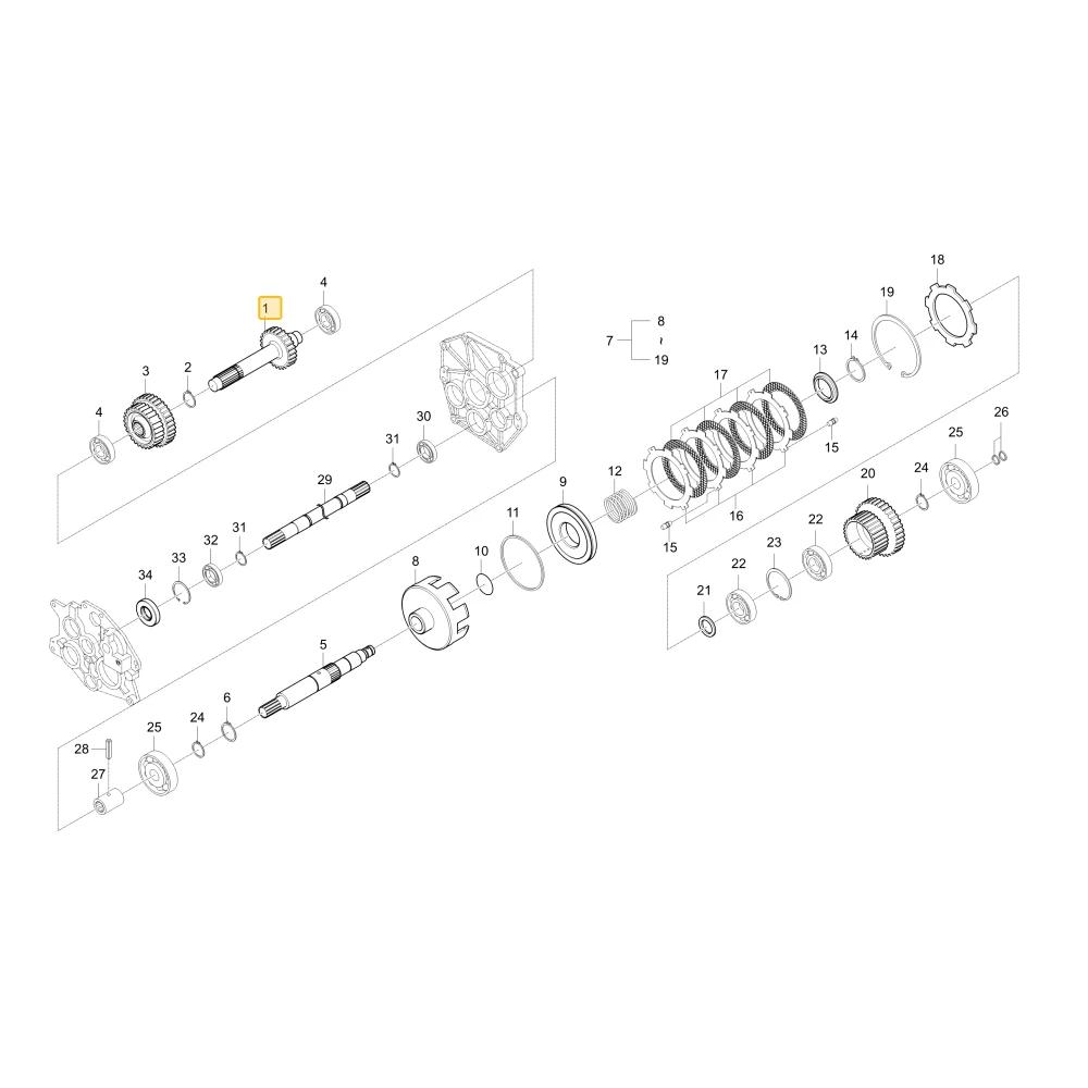 Wał koła zębatego 26 KIOTI T5210-44633