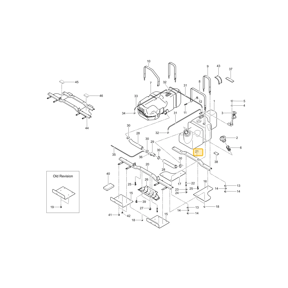 Tylna podpora Fueltank KIOTI T5210-55111