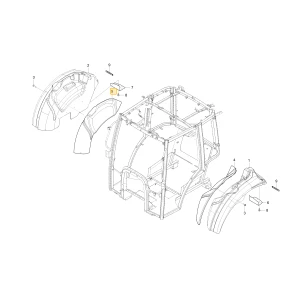Wewnętrzny prawy błotnik Material KIOTI T5210-83212