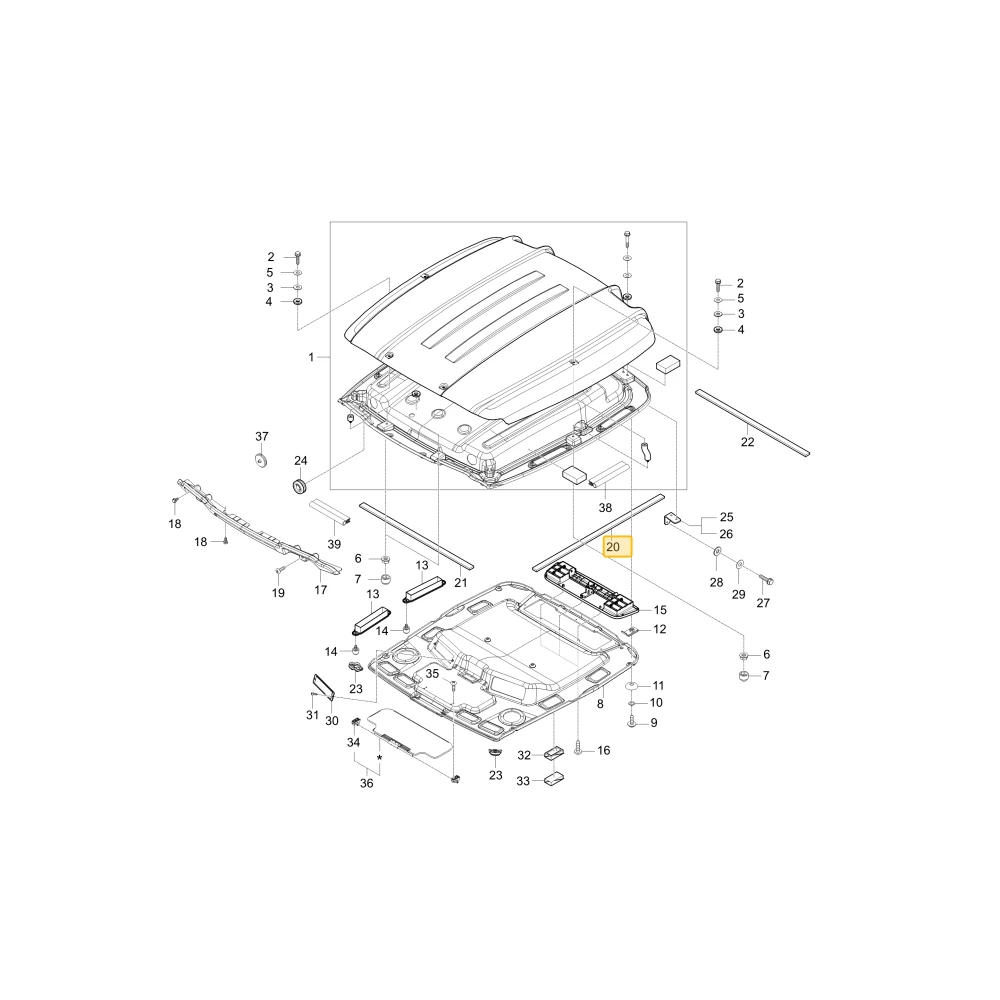 Uszczelka drzwi dachu 1 KIOTI T5210-83861