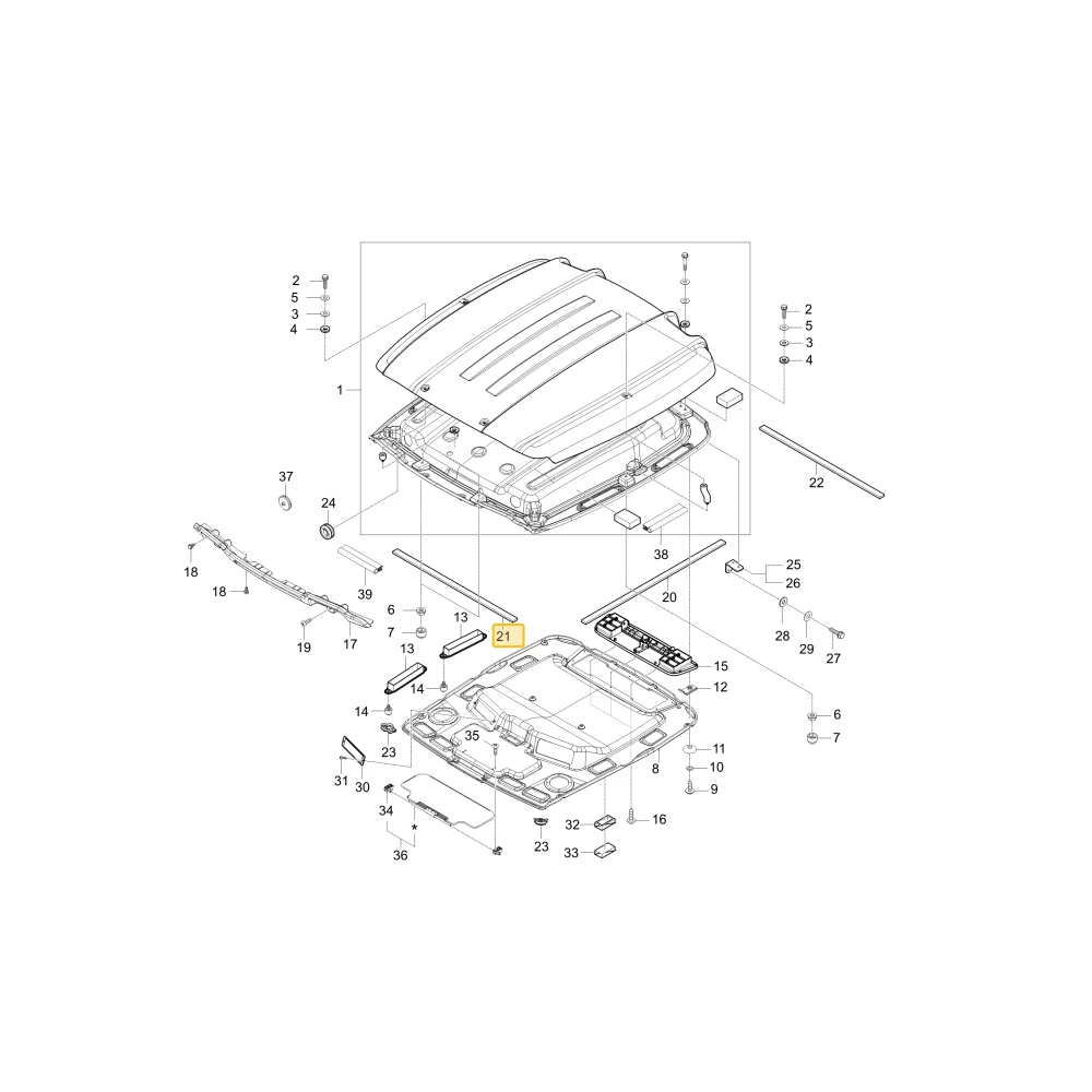 Uszczelka drzwi dachu 2 KIOTI T5210-83871