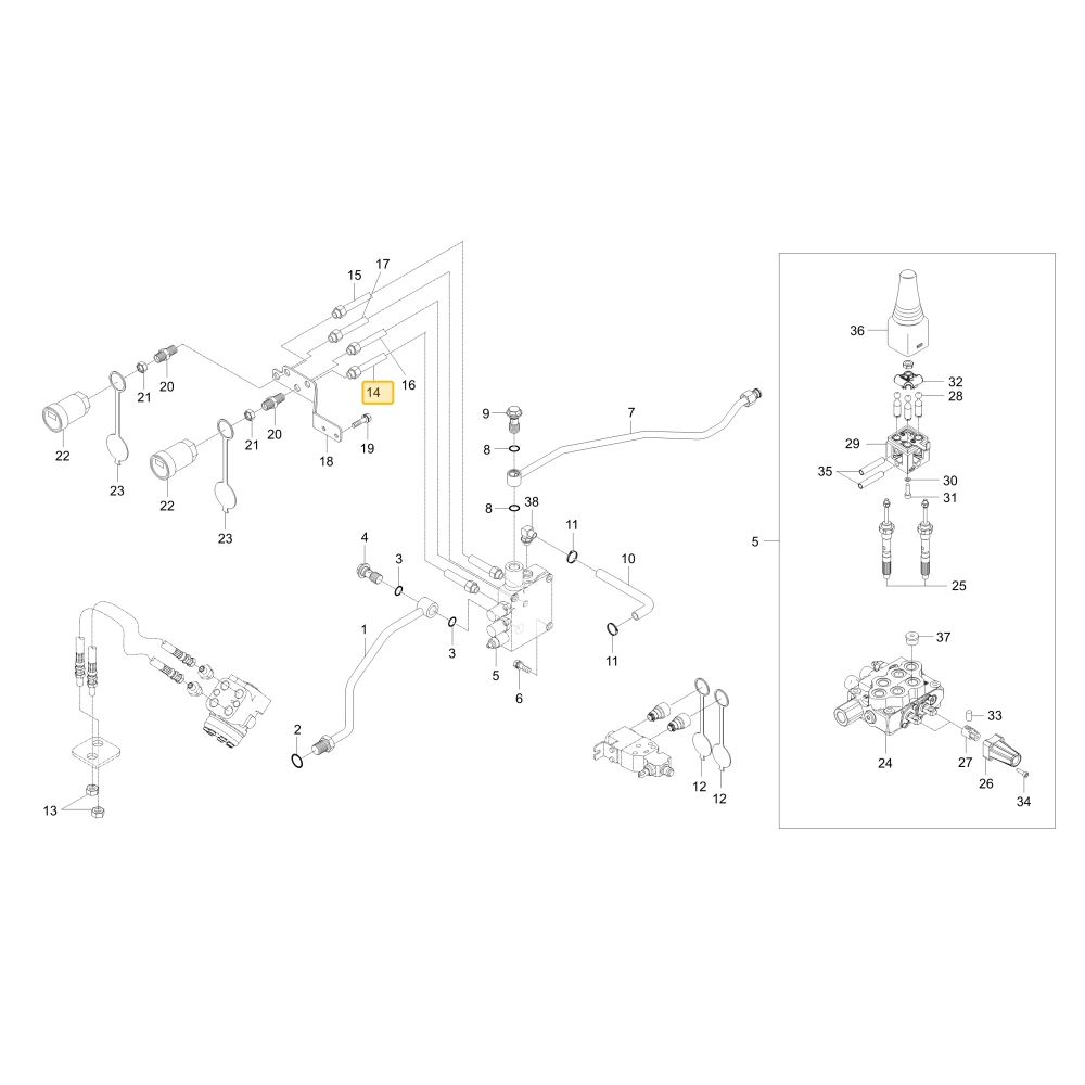 Rura hydrauliczna E KIOTI T5220-39121