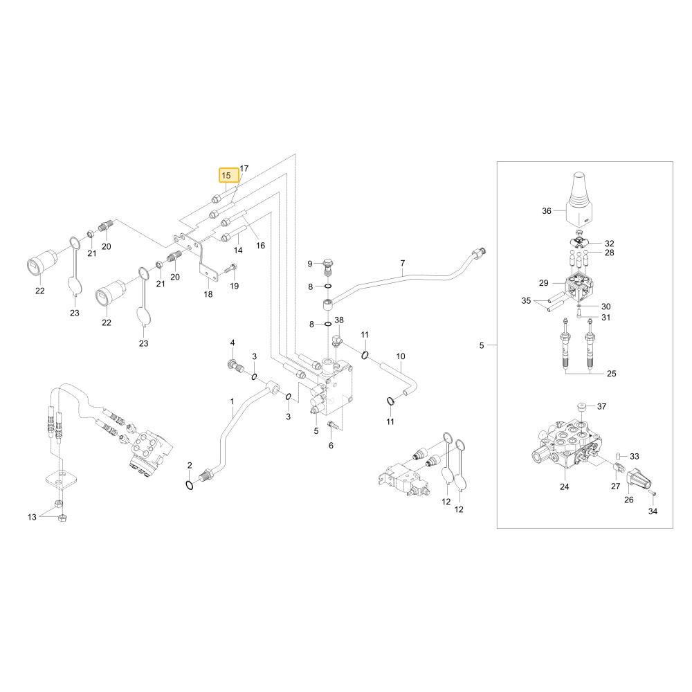 Rura hydrauliczna F KIOTI T5220-39131