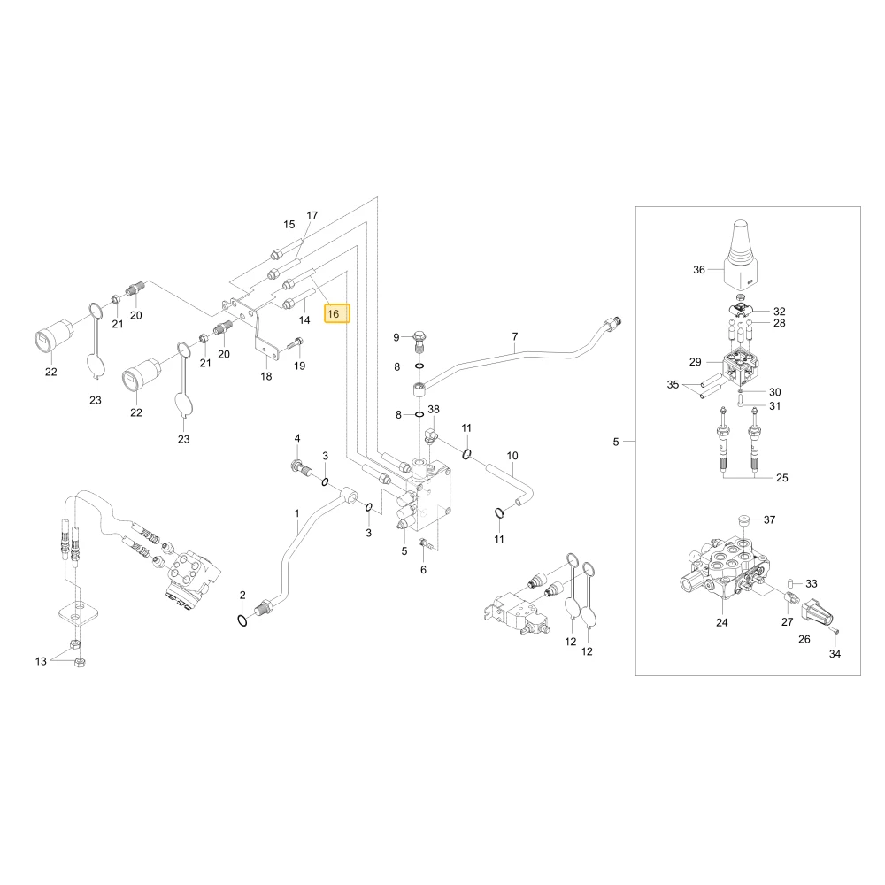 Rura hydrauliczna G KIOTI T5220-39141
