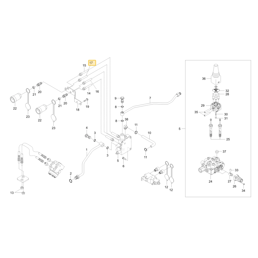 Rura hydrauliczna H KIOTI T5220-39151