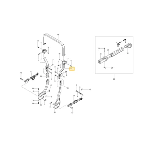 Lewa podpora ROPS KIOTI T5230-88013